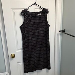 Jessica Black and White Plaid Mini Dress